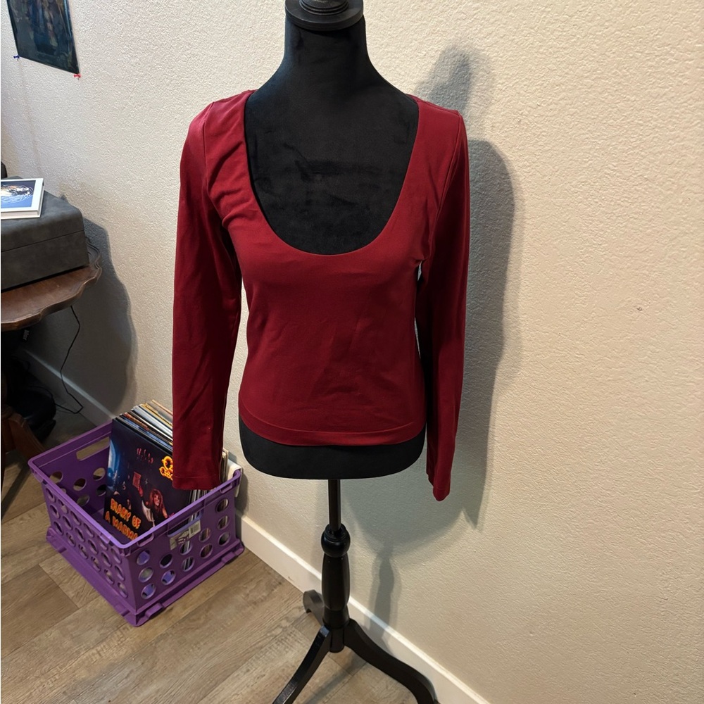 a new day Deep Red Women's Blouse